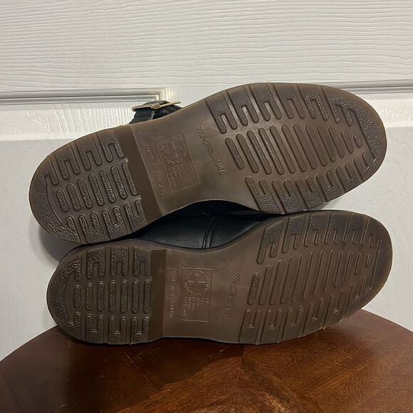 🔥 Dr Martens Mica woven black Leather Sandals Loafers Men 9 -EXCELLENT - England - Picture 11 of 15